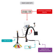 CHICOTE DE ALIMENTACAO C/ CANBUS CONECTOR HB20 IX35